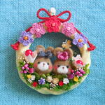  お花いっぱいリース 🌸　 うさぎさんD ひな祭り