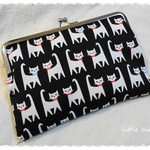 再販＊がま口通帳ケース　＊Petit chat noir＊