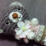  プチBearブローチ(ピンク)