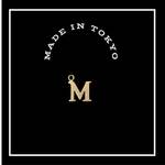 【6個】チャーム アルファベット 「M」（日本製、真鍮、無垢）