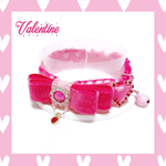 【❦𝕍𝕒𝕝𝕖𝕟𝕥𝕚𝕟𝕖❦】パリスピンクLOVEハート💗ベルベットリボン《通常首輪》