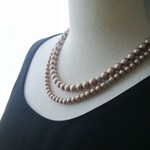 (Z様オーダー品）マットベージュ チェコパールのネックレス