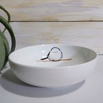 シマエナガのシンプルボウル【直径13.7cm】