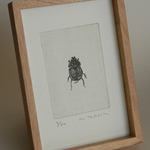 こがね虫・2011/銅版画(額あり）