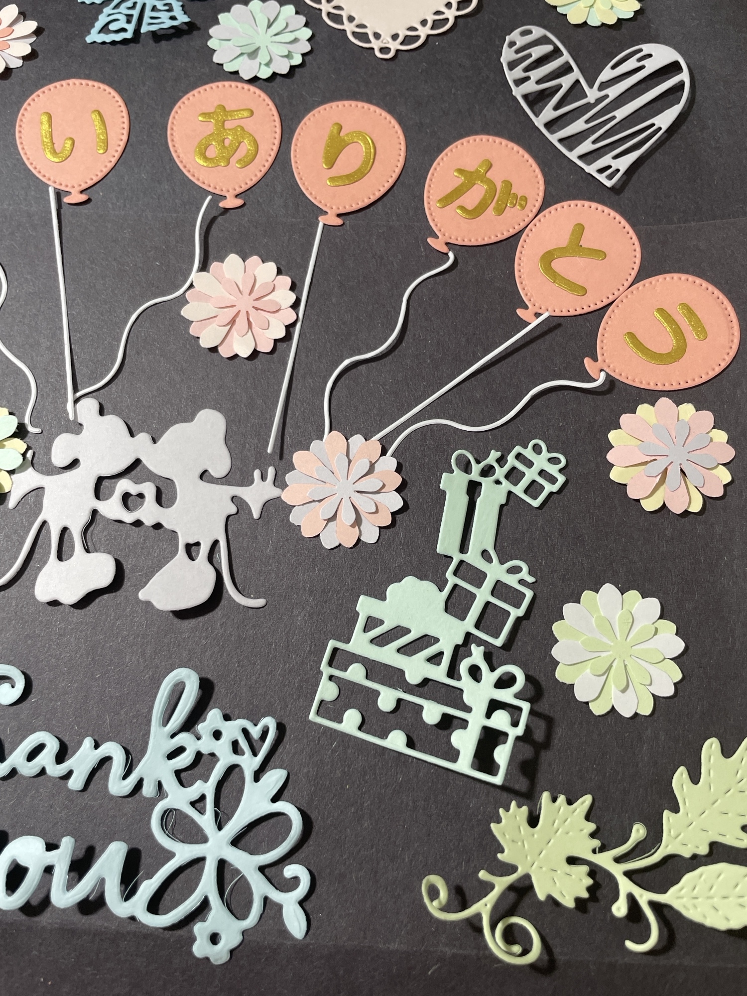 アルバムクラフト　先生ありがとう⑥男の子 オーダー受付【K:花束と男の子セット】ダイカット クラフト 卒