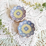 春の花豆豆皿2枚セット❖オオイヌノフグリ