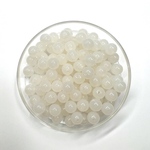 【10mm  60個】全11色展開 ジェイド(翡翠)風アクリルビーズ  1.ホワイト  単色 半透明 ミルキーカラー