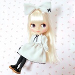 モノトーンワンピース　ベージュ(1/6サイズ)　ブライス　ARomantic　
