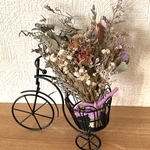 ❣️ワンコイン❣️ ドライフラワー自転車飾り黒