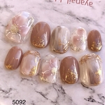 ネイルチップ　くすみピンク　フラワー　5092 現品　ジェル　春夏　卒業式　入学式　結婚式　ドレス　成人式　着物　大人かわいい　フォトウエディング　入園式ママ　スーツ