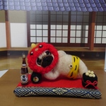 節分♪やる気のない酔っ払い赤鬼パグちゃん