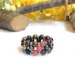 ピンク ブラウン ゴールド グリーン ブルー レッド⭐︎パールビーズリング