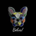 ビーズ刺繍のブローチ　-フレンチブルドッグ(モザイク)-