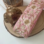 インド刺繍リボン【e-0002】/ピンク