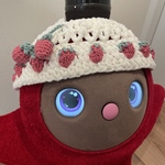 ラボット帽子　イチゴ🍓柄