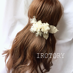 本物のお花の髪飾り Elegant Wedding style