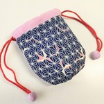 和風の小さな巾着袋　5 麻の葉