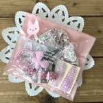 キッズ　ヘアアクセサリーセット （ヘアピン、ヘアゴム 、シュシュ ） ピンク系