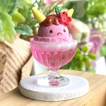 165 ＊赤鬼さんのももいろソーダ＊　ミニチュア　ドリンク　スイーツ　レジン　シルバニア　リカちゃん　ねんどろいど　ドールハウス　節分