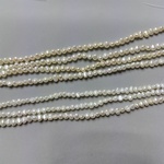 淡水真珠　フラット　ホワイト　3.5-5mm　連　バロック