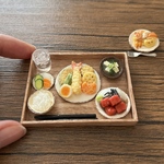 天ぷら定食　ミニチュア