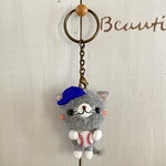 野球大好き♪ねこさん　キーホルダー