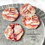 4pcs★bohemian big plate charm・girly（アセテートチャーム)