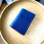 シンプルなブックカバー文庫本サイズ（サファイア）　シンプルデザインの文庫本カバー　スリットあり