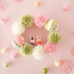 再販【ひな祭り】ピンポンマムとうさぎ雛のひな祭りミニリース　★ラッピング無料★
