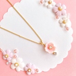  春待ち桜のシンプルネックレス