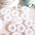 ☆30個（#1219）　13mm ボタン 手芸 　白　お花