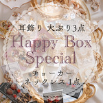 ♡minne限定♡Happy BOX  special 耳飾り3点 ネックレスチョーカー入り　ランダム