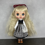 sale!62 ギンガムスカートのワンピース　ブライスアウトフィット