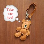 ♡Big Bear♡　大きめ くまさんのバッグチャーム　レザー チャーム
