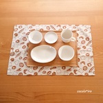 ランチョンマット　小学校用 40×60　　　* パン🍞　col. brown