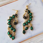 グリーン×ゴールド 孔雀ピアス✳イヤリング