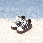 ローカットスニーカー(OBK/GRY)糸WHT／適応サイズ:オビツ11,ミディブライス