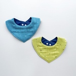 再販3】受注製作】トンガリスタイ＊名入れ可＊小さな星＊6重ガーゼスタイ