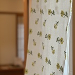 刺繍布ショートマフラー＜おぼろ月夜＞アイボリー