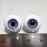 No.11 【約15mm】 グラスアイ ドールアイ ハンドメイドドール 材料　約15.3mm/15.4mm（青紫）