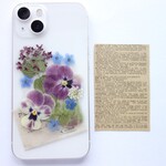 全機種対応　スマホステッカー　スマホケース押し花インナーシート　249