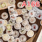 A166☆ 海外♡ミニシール♡フラワークロック♡ステッカー