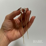 2way 18kgp  ニッケルフリー　ロング　パールピアス　ゴールドピアス　パール　ロングピアス　三連ピアス　ゴールド　お呼ばれ　結婚式　七五三　入学　卒業　2wayピアス　揺れるピアス　フォーマル