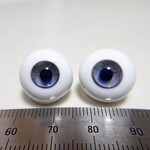 No.54 【約16mm】 グラスアイ ドールアイ ハンドメイドドール 材料　約15.9mm/15.8mm（青紫）