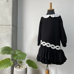 《s様オーダー品》3段フリルのフォーマルワンピース