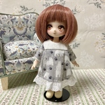オビツ11 タックワンピース(シロクマグレー)