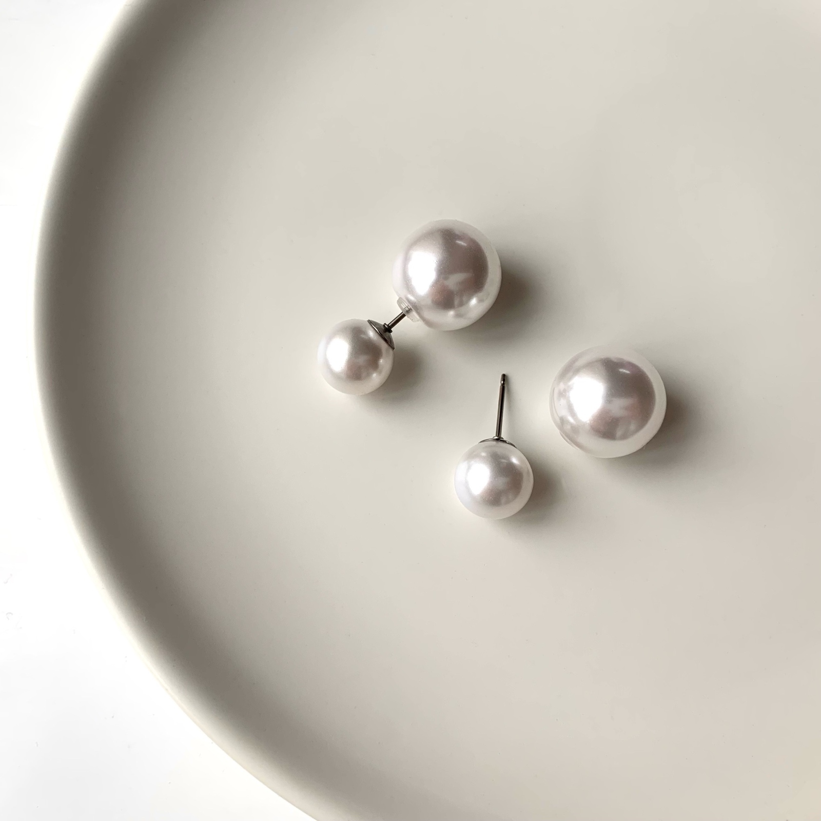 真っ直ぐな輝き パール少し大きめ イヤリングorチタンピアス（有料） imgrc0090558014.jpg