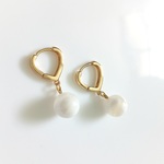 ケオン玉♡フープピアス♡高波動パワーストーンピアス