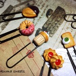 大きめサイズの焼き菓子クリップ5本セット  スイーツデコ