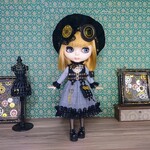 ブライスsize☆No.528スチパンコーデh黒レース
